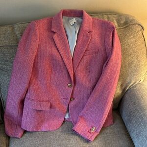 Pink JCrew Herringbone Blaser Jacket SIZE 8